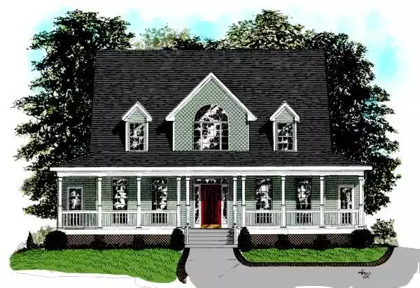 image of country house plan 7609